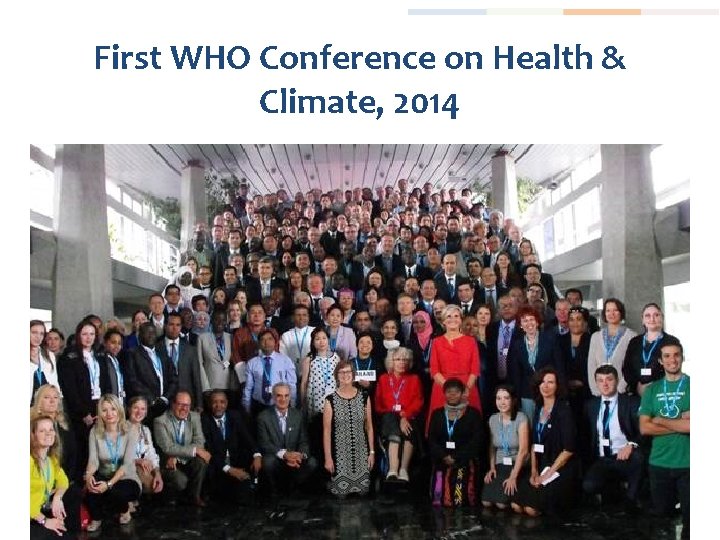 First WHO Conference on Health & Climate, 2014 