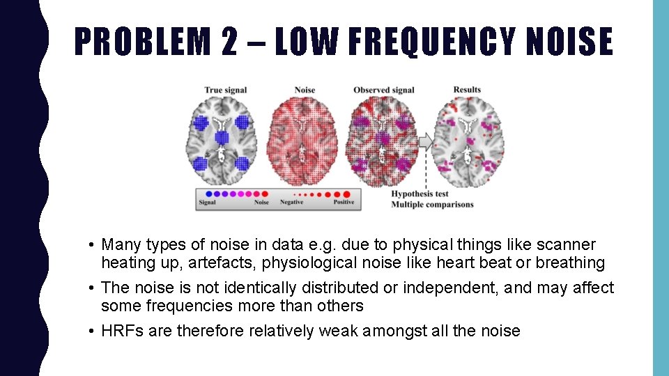 PROBLEM 2 – LOW FREQUENCY NOISE • Many types of noise in data e.