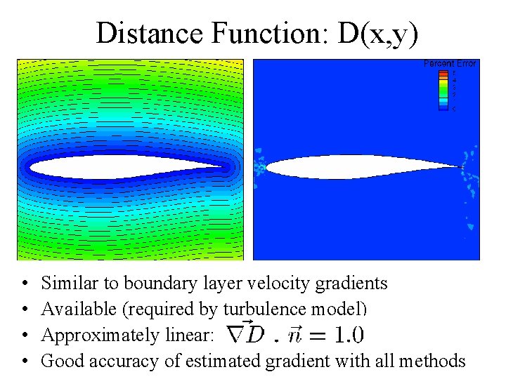 Distance Function: D(x, y) • • Similar to boundary layer velocity gradients Available (required