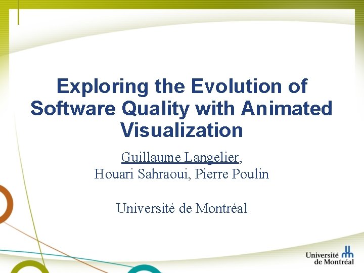 Exploring the Evolution of Software Quality with Animated