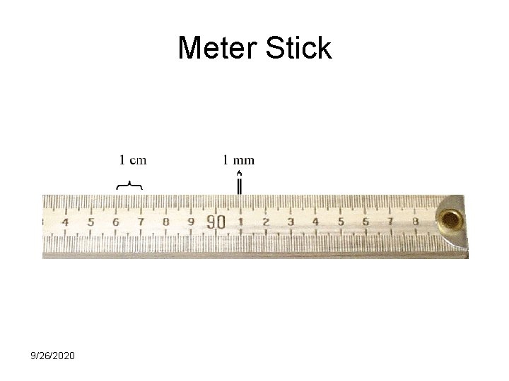 Meter Stick 9/26/2020 