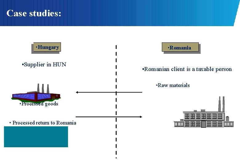 Case studies: • Hungary • Supplier in HUN European and International Taxation Case studies: