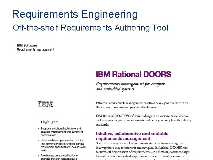 Requirements Engineering Off-the-shelf Requirements Authoring Tool 2014 -05 -15 ATS Seminar on Quality —