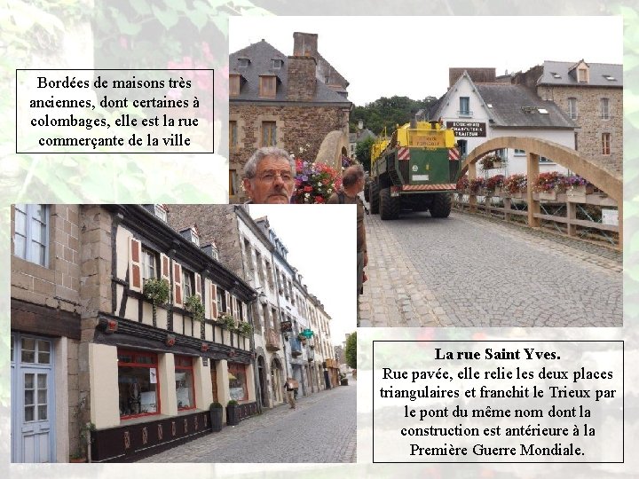 Bordées de maisons très anciennes, dont certaines à colombages, elle est la rue commerçante