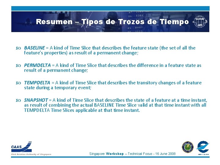 Resumen – Tipos de Trozos de Tiempo BASELINE = A kind of Time Slice