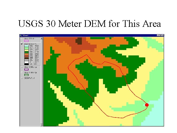 USGS 30 Meter DEM for This Area 