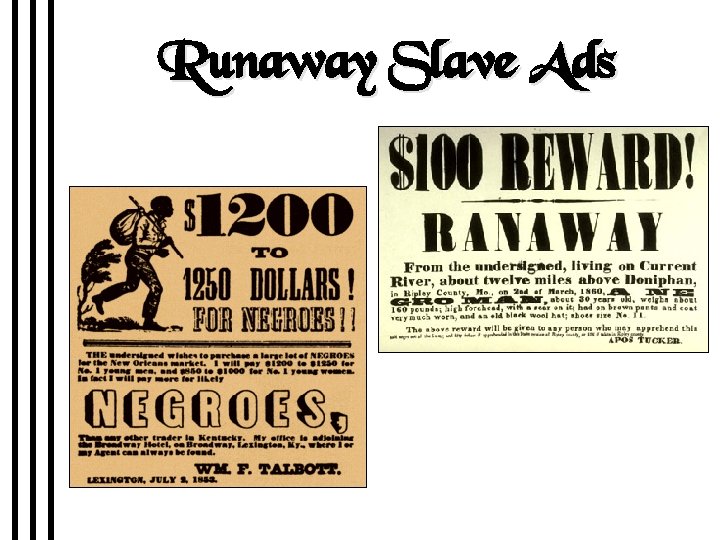 Runaway Slave Ads 
