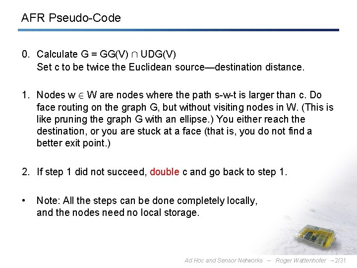 Georouting Chapter 2 Ad Hoc And Sensor Networks