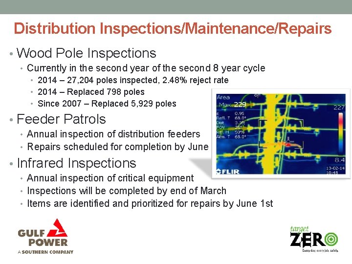 Distribution Inspections/Maintenance/Repairs • Wood Pole Inspections • Currently in the second year of the