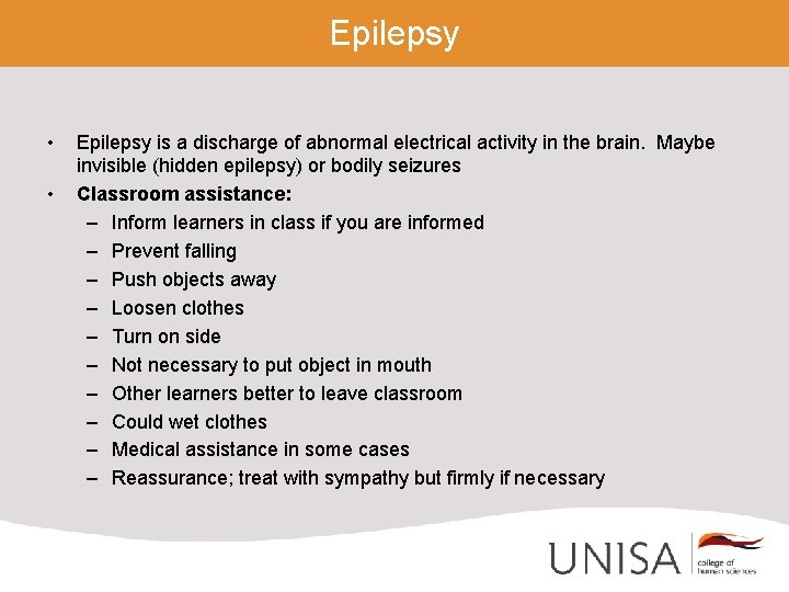 Epilepsy • • Epilepsy is a discharge of abnormal electrical activity in the brain.