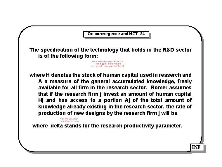 On convergence and NGT 24 The specification of the technology that holds in the