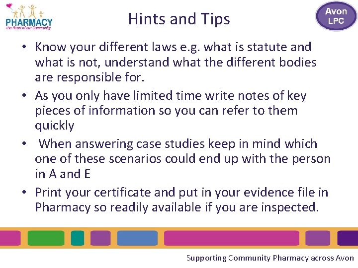Hints and Tips • Know your different laws e. g. what is statute and
