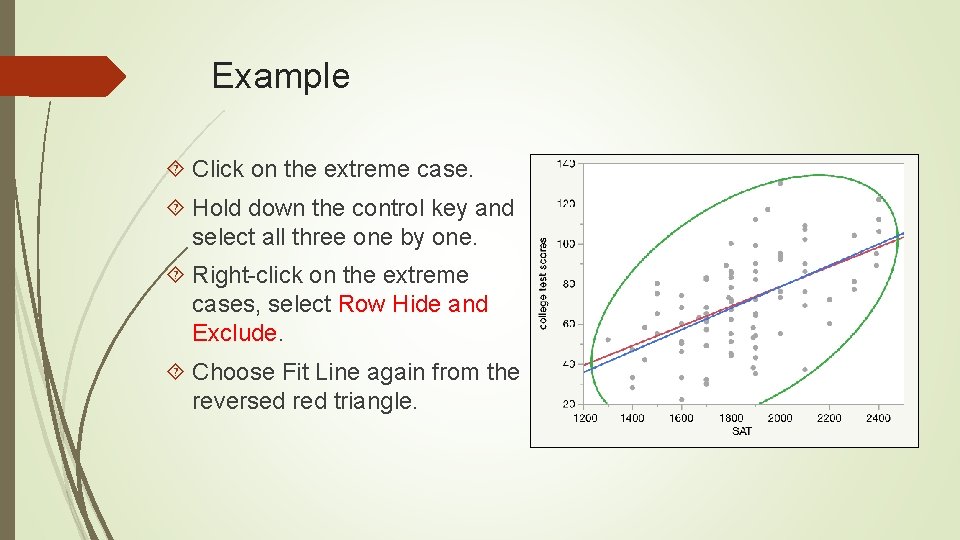 Example Click on the extreme case. Hold down the control key and select all