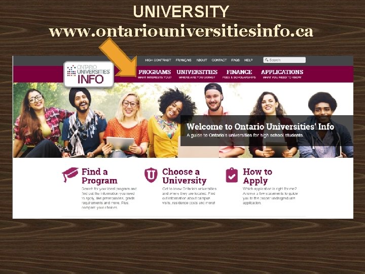 UNIVERSITY www. ontariouniversitiesinfo. ca 