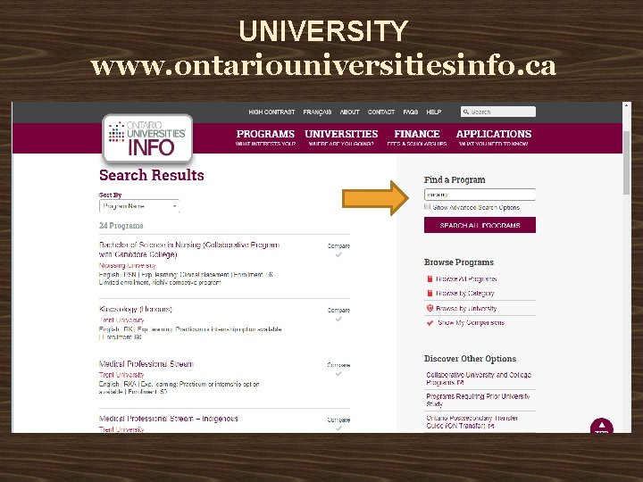 UNIVERSITY www. ontariouniversitiesinfo. ca 