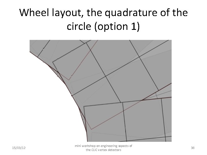 Wheel layout, the quadrature of the circle (option 1) 15/03/12 mini workshop on engineering