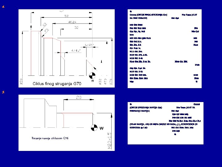 4. % O 00005 (CIKLUS FINOG STRUGANJA G 70) ZA FINU OBRADU) N 30