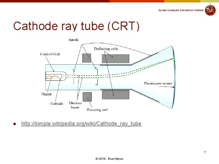 Cathode ray tube (CRT) l http: //simple. wikipedia. org/wiki/Cathode_ray_tube 7 © 2019 - Brad