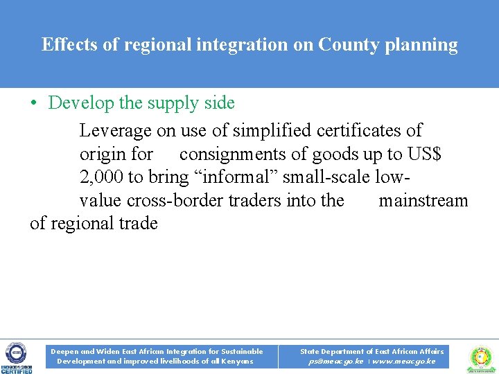 Sub-title FR 11 TH MAR EAC HEALTH PROJECTS AND PROGRAMMES STAKEHOLDERS SENSITIZATION WORKSHOP Effects