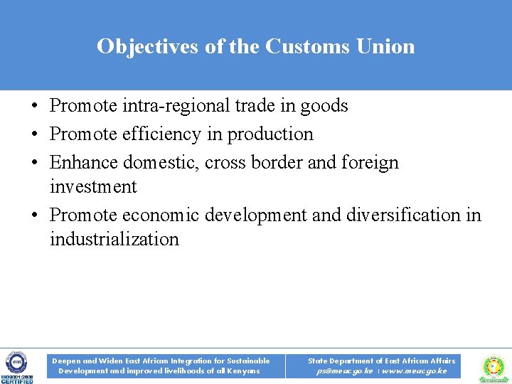 Sub-title FR 11 TH MAR EAC HEALTH PROJECTS AND PROGRAMMES STAKEHOLDERS SENSITIZATION WORKSHOP Objectives