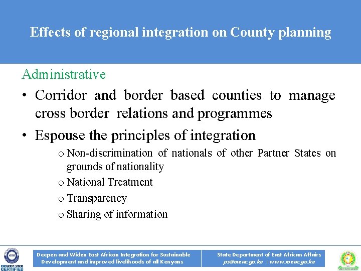 Sub-title FR 11 TH MAR EAC HEALTH PROJECTS AND PROGRAMMES STAKEHOLDERS SENSITIZATION WORKSHOP Effects