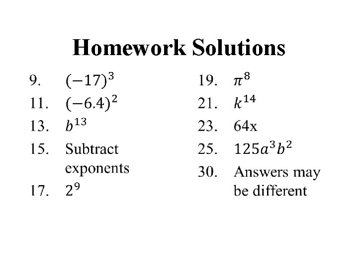 Homework Solutions • 