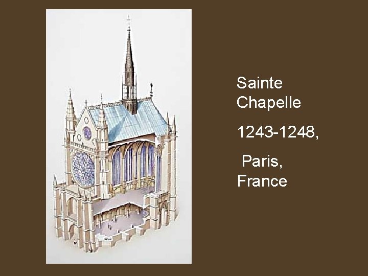 Sainte Chapelle 1243 -1248, Paris, France 