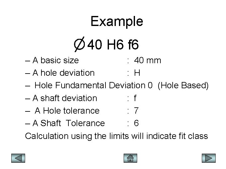  Example 40 H 6 f 6 – A basic size : 40 mm