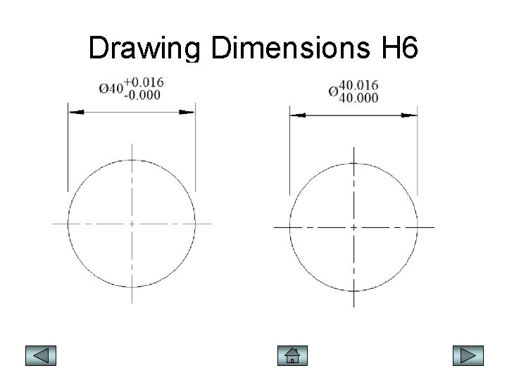 Drawing Dimensions H 6 