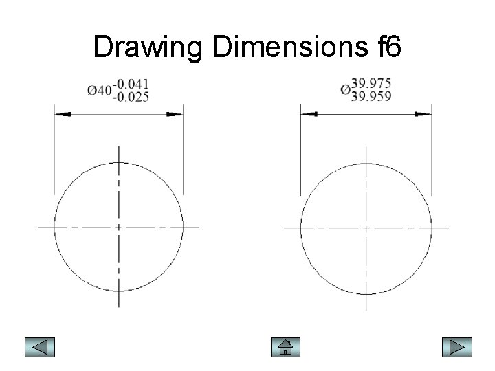 Drawing Dimensions f 6 