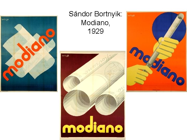 Sándor Bortnyik: Modiano, 1929 