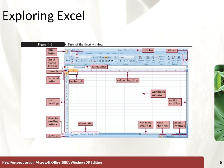 Exploring Excel New Perspectives on Microsoft Office 2007: Windows XP Edition XP 6 