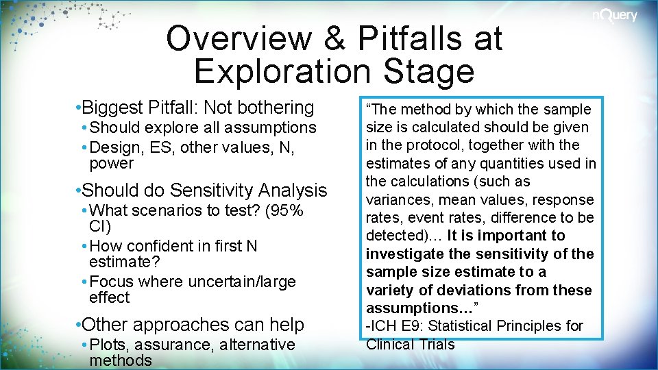 Overview & Pitfalls at Exploration Stage • Biggest Pitfall: Not bothering • Should explore