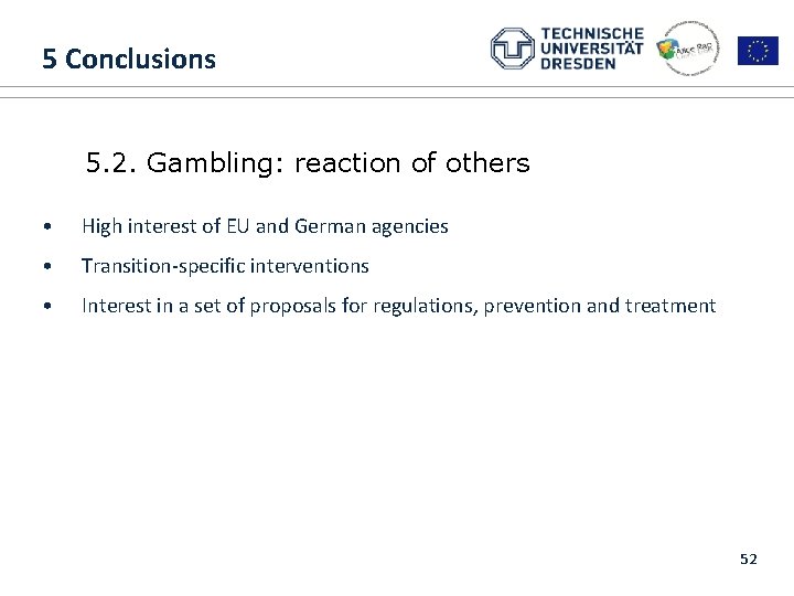5 Conclusions 1. ALICE RAP 1. Introduction and overview 5. 2. Gambling: reaction of