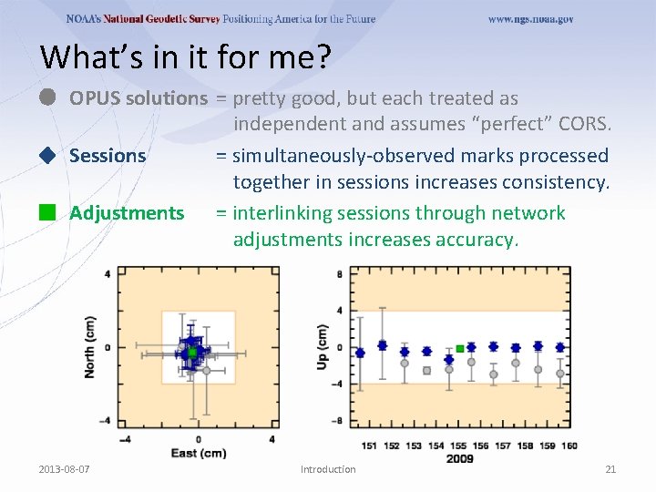 What’s in it for me? OPUS solutions = pretty good, but each treated as