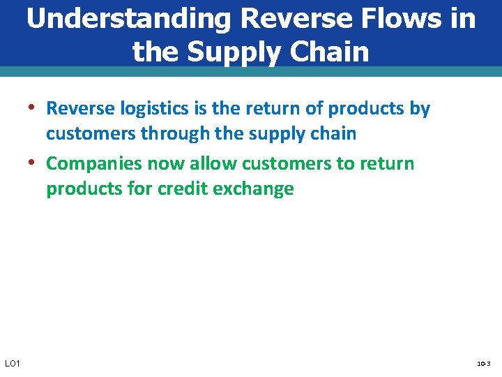 SCM Customer Service Operations LB 4 Returns and