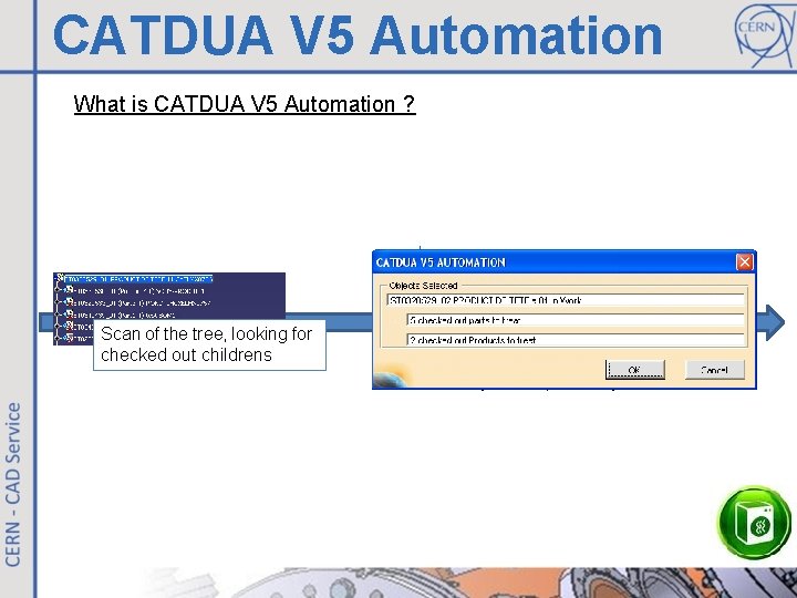 CATDUA V 5 Automation What is CATDUA V 5 Automation ? Scan of the