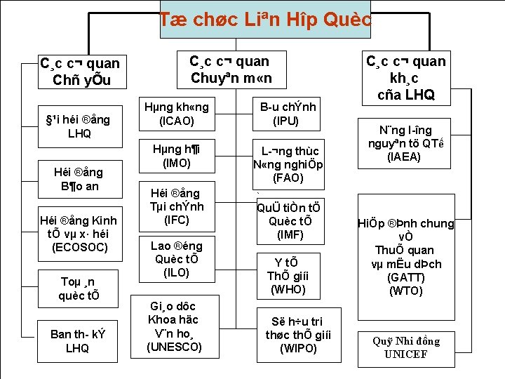 Tæ chøc Liªn Hîp Quèc C¸c c¬ quan Chñ yÕu §¹i héi ®ång LHQ