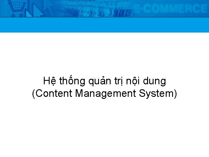 Hệ thống quản trị nội dung (Content Management System) 