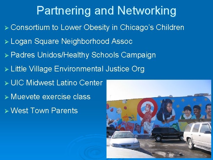 Partnering and Networking Ø Consortium Ø Logan Square Neighborhood Assoc Ø Padres Ø Little Partnering and Networking Ø Consortium Ø Logan Square Neighborhood Assoc Ø Padres Ø Little