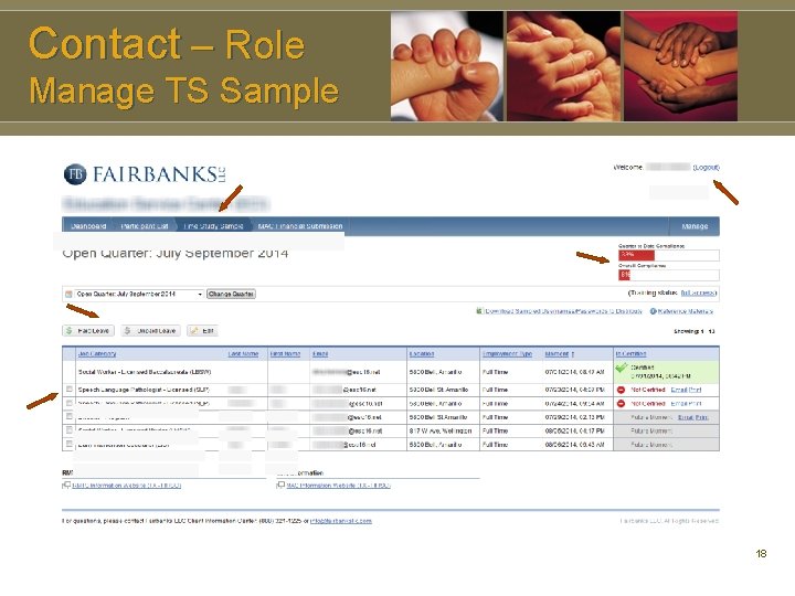 Contact – Role Manage TS Sample 18 