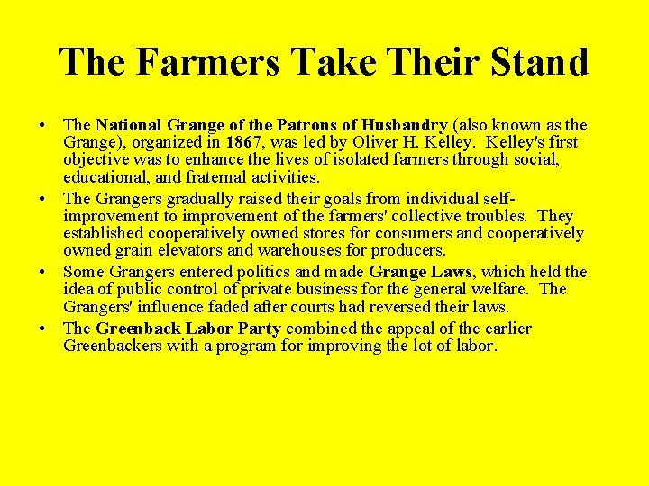 The Farmers Take Their Stand • The National Grange of the Patrons of Husbandry