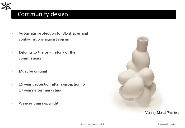 Community design • Automatic protection for 3 D shapes and configurations against copying •