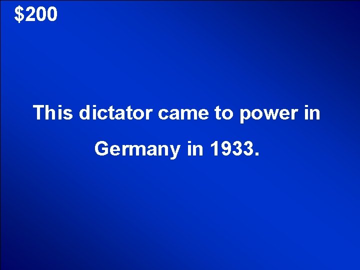 © Mark E. Damon - All Rights Reserved $200 This dictator came to power