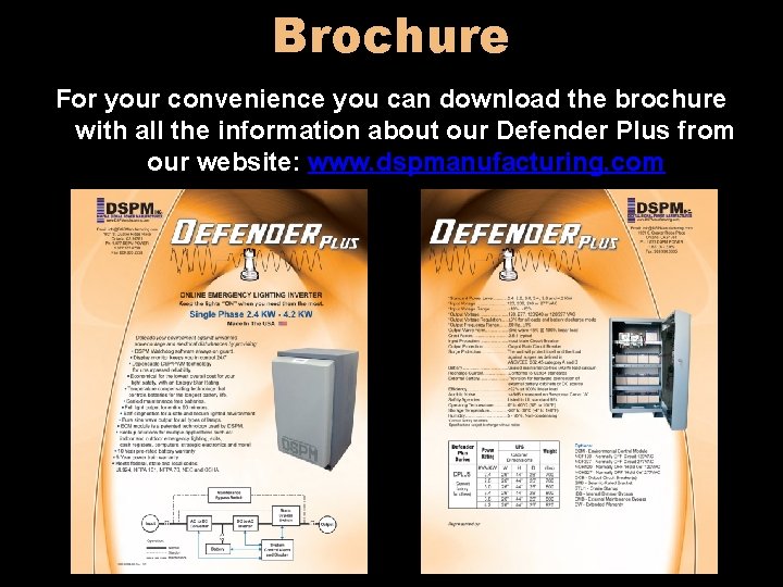 Brochure For your convenience you can download the brochure with all the information about