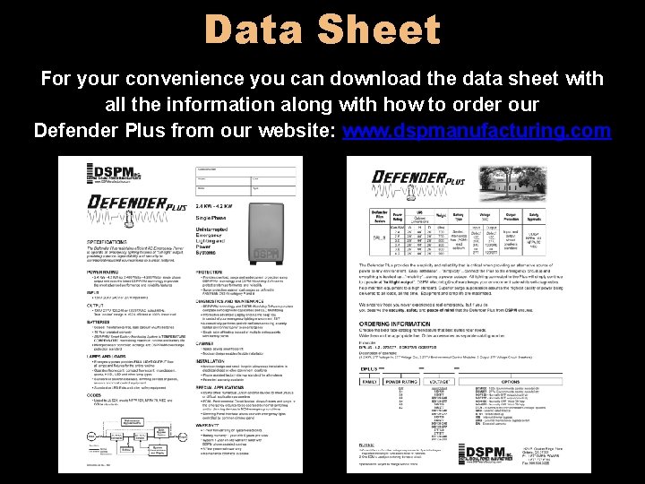 Data Sheet For your convenience you can download the data sheet with all the