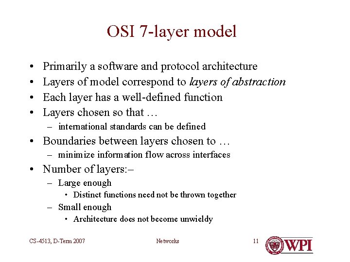 Introduction to Networks CS4513 Distributed Computing Systems Slides