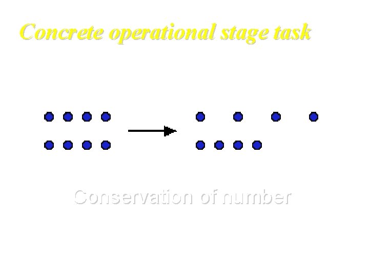 Concrete operational stage task Conservation of number 