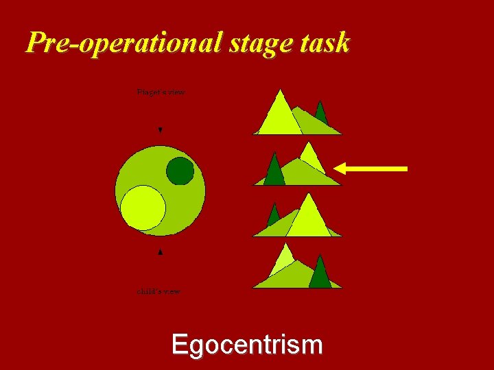 Pre-operational stage task Egocentrism 