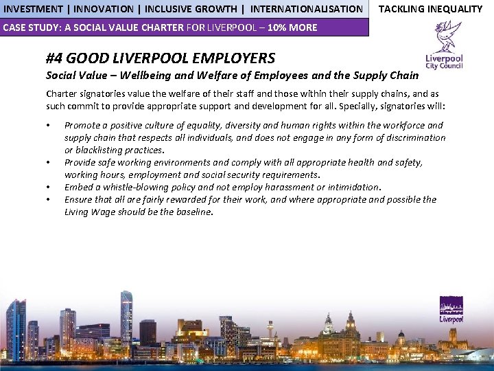 INVESTMENT | INNOVATION | INCLUSIVE GROWTH | INTERNATIONALISATION TACKLING INEQUALITY CASE STUDY: A SOCIAL